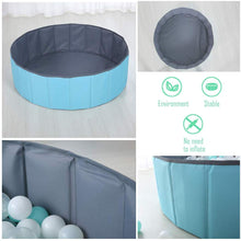 Load image into Gallery viewer, Kids Ball Pit Waterproof Folding Portable Baby Play Ball Pool(Balls Not Included)-Double Layer Oxford Cloth Not Need to Inflate Stable ball pit for toddler (Blue, M-39.37in)