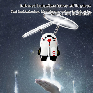 Astronaut Flying Helicopter Induction Suspension RC Mini Drone Aircraft Games Hand ControlledInfrared Watch Gesture Quadcopter